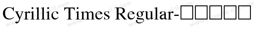 Cyrillic Times Regular字体转换